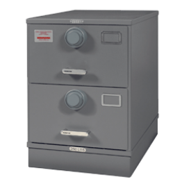 Image of 7110-01-614-5427 | Class 5, Two Drawer Multi Lock File Cabinet, S&G 2740B Gray