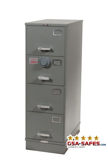 Image of 7110-01-614-5430 | Hamilton Products Group Class 5, 4 Drawer Single Lock File Cabinet, Gray