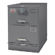 Image of 7110-01-614-5428 | Class 6, 2 Drawer GSA Approved File Cabinet w/ S&G 2740B Lock, Gray