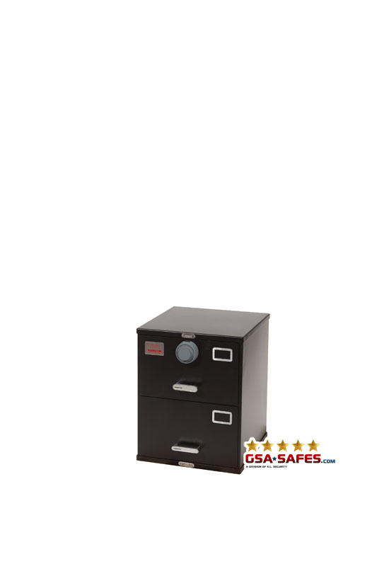 Image of 7110-01-614-5432 | Class 6, 2 Drawer File Cabinet, Black - S&G 2740B