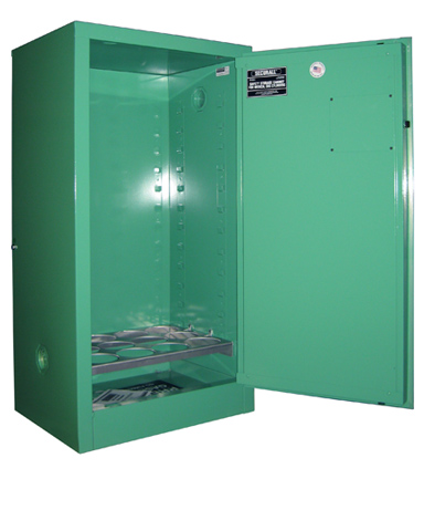 Image of MG109 - MedGas Oxygen Gas Cylinder Storage Cabinet - Stores 9-12 D, E Cylinders