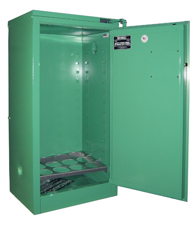 Image of MG309FL - MedGas Oxygen Gas Cylinder Storage Cabinet - Stores 9-12 D, E Cylinders