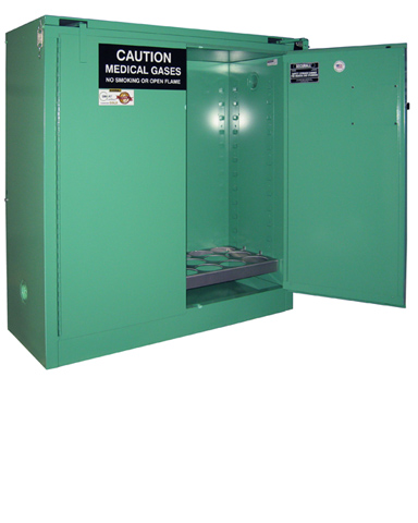 Image of MG321 - MedGas Oxygen Gas Cylinder Storage Cabinet - Stores 21-24 D, E Cylinders