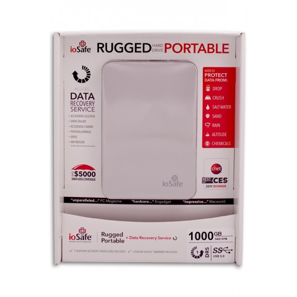 Image of 1 TB ioSafe Rugged Portable + 1 Year DRS |  5K RPM, USB 3.0