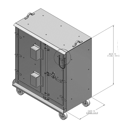 Image of Front Load Type 2 Indoor Storage Magazine - T2-IN-48x24x48