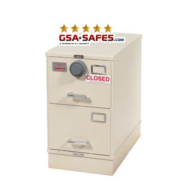 Image of 7110-01-015-4639 | Class 6, 2 Drawer File Cabinet, Parchment - Kaba Mas X-10