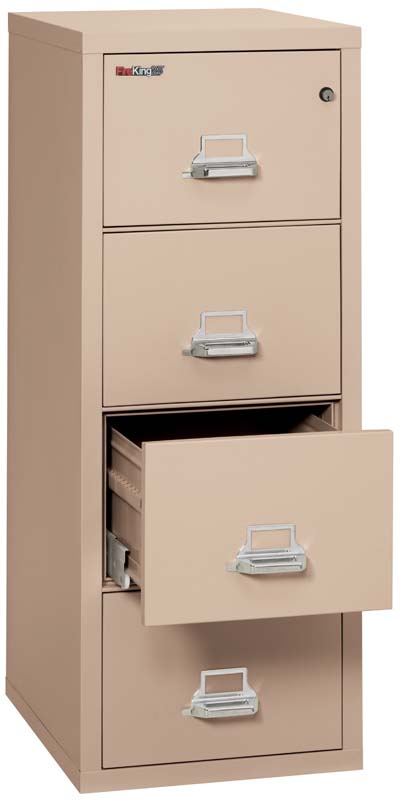 Image of FireKing 4-2125-C, 4 Drawer Legal Width Vertical Filing Cabinet