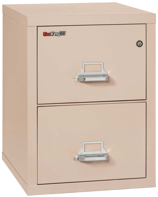 Image of FireKing 2-1825-C, 2 Drawer Letter Width, 25" Deep Vertical File Cabinet