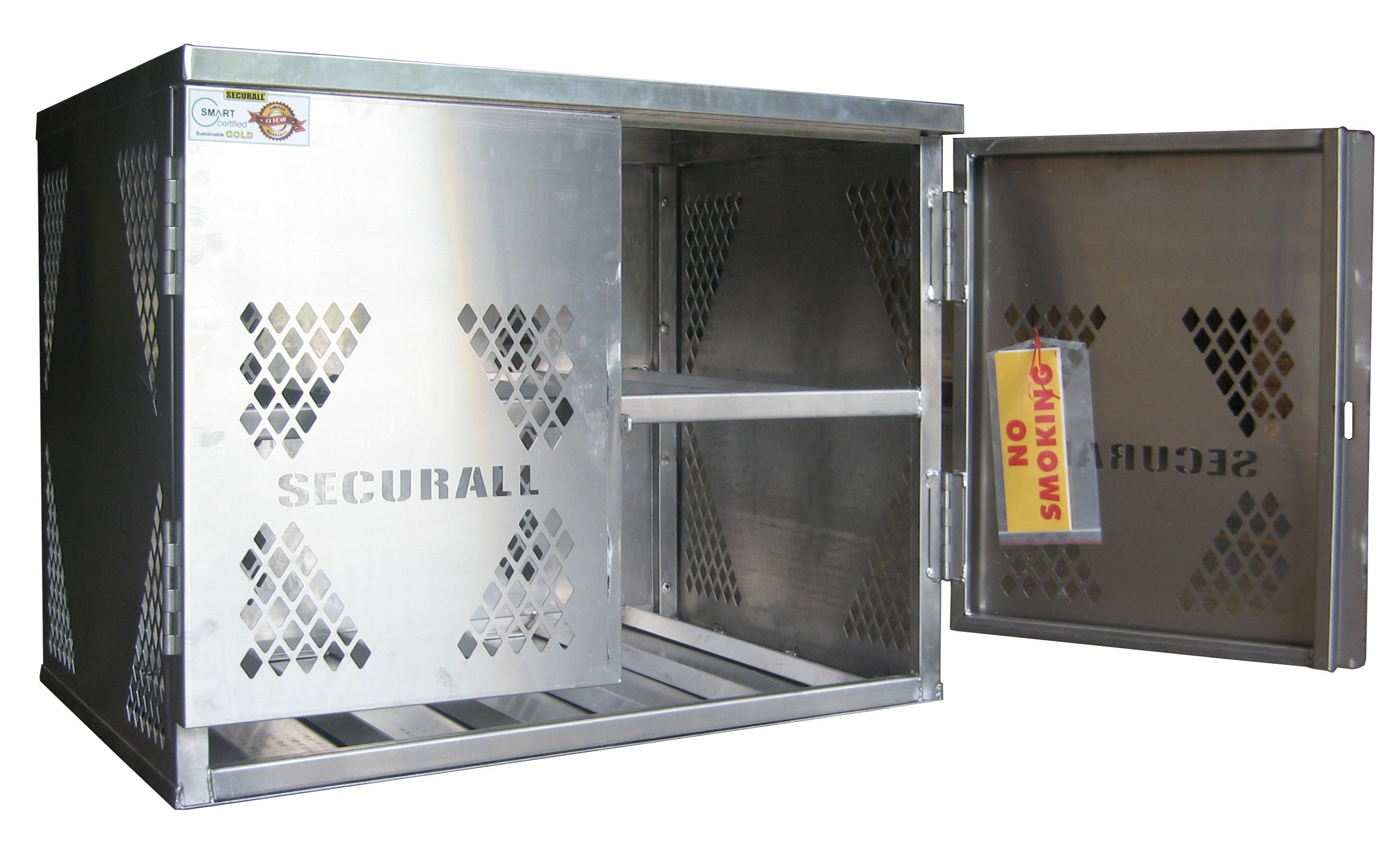 Image of LP6S-Steel - LP/Oxygen Storage Cabinet - 6 Cyl. Horizontal Standard Door