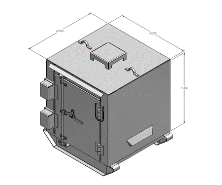 Image of Type 2 Outdoor Bullet Resistant Storage Magazine - T2-OUT-BR-42x42x42